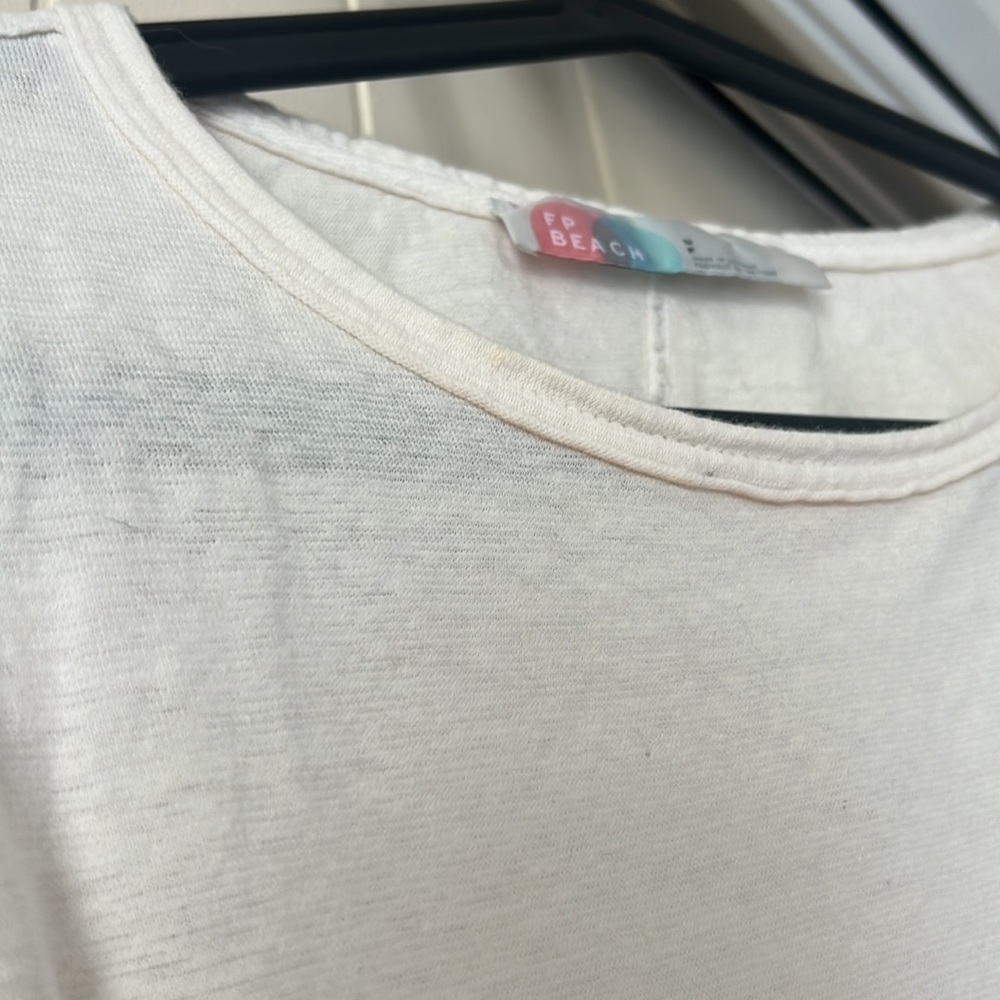 Free People High Low Basic White Tee - image 4